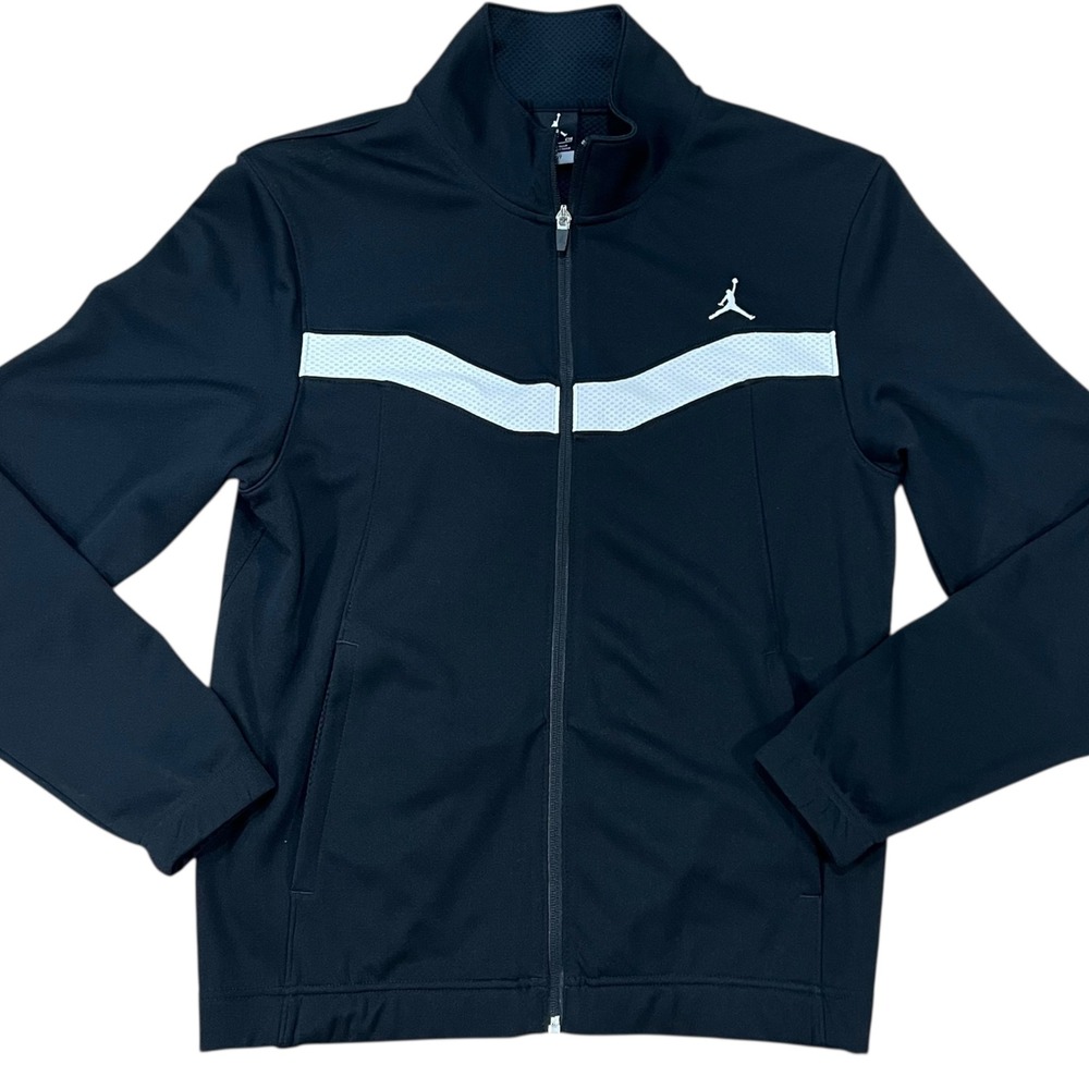 Nike‎ Jordan Essentials Men's Warm-Up Jacket Size Small Black White A8